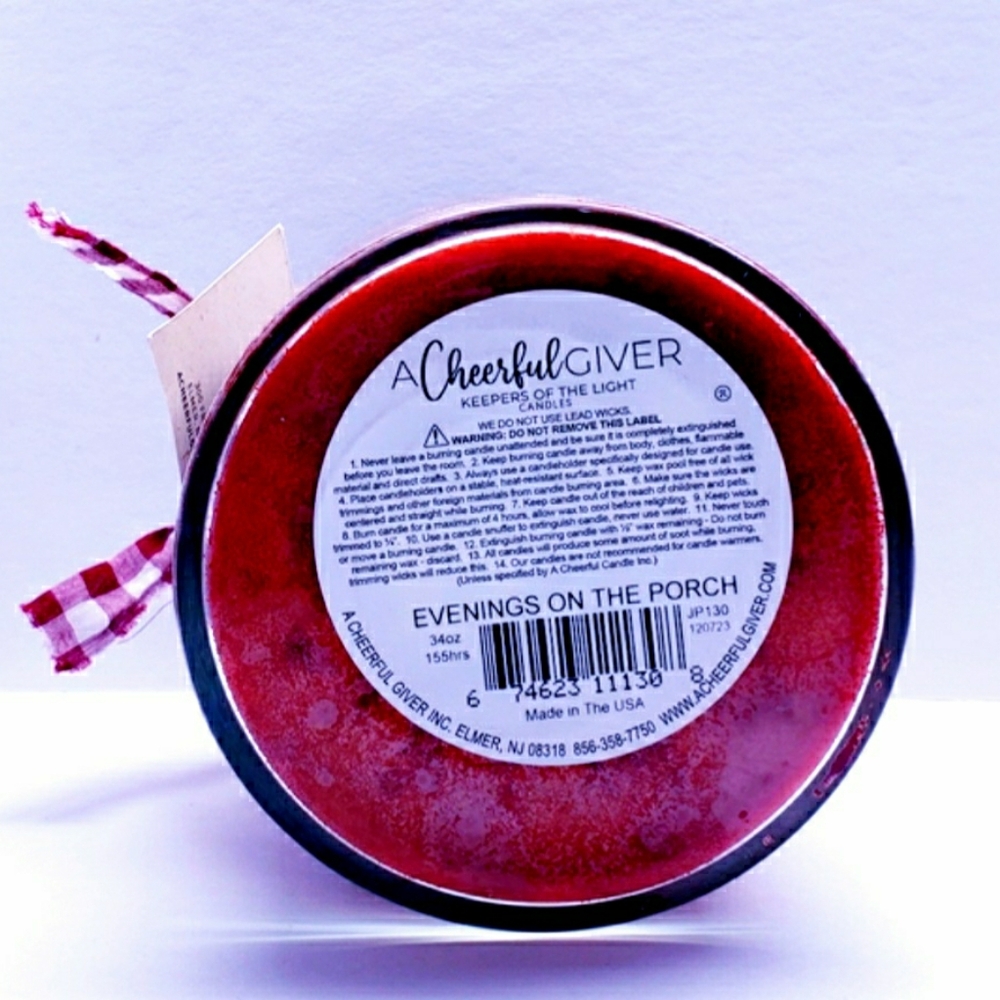 EVENING ON THE PORCH -A Cheerful Giver Papa Jar Scented Candle, 34 oz - Picture 4 of 13